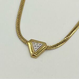 Avon Vintage 1980s Rhinestone Slide Necklace